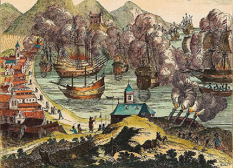Bataille de Vågen - par Arnold Bloem - 1670